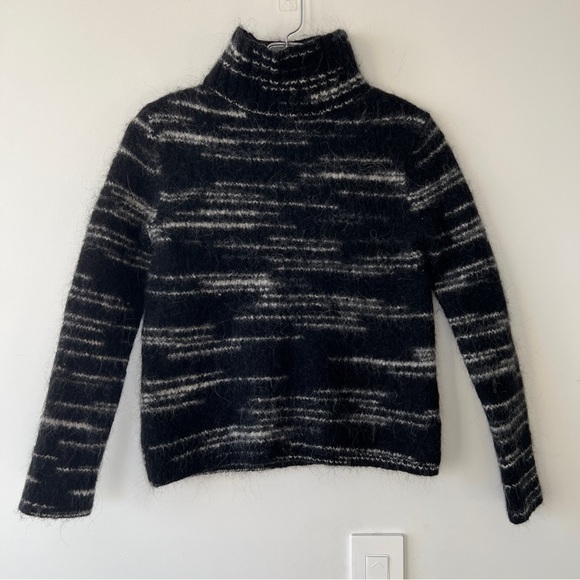 Banana Republic Spacedye Rib T Alpaca Wool Blend Pullover Turtleneck Sweater - Picture 6 of 11